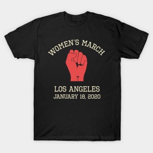 Women's March January 18, 2020 Feminist Los Angeles T-Shirt